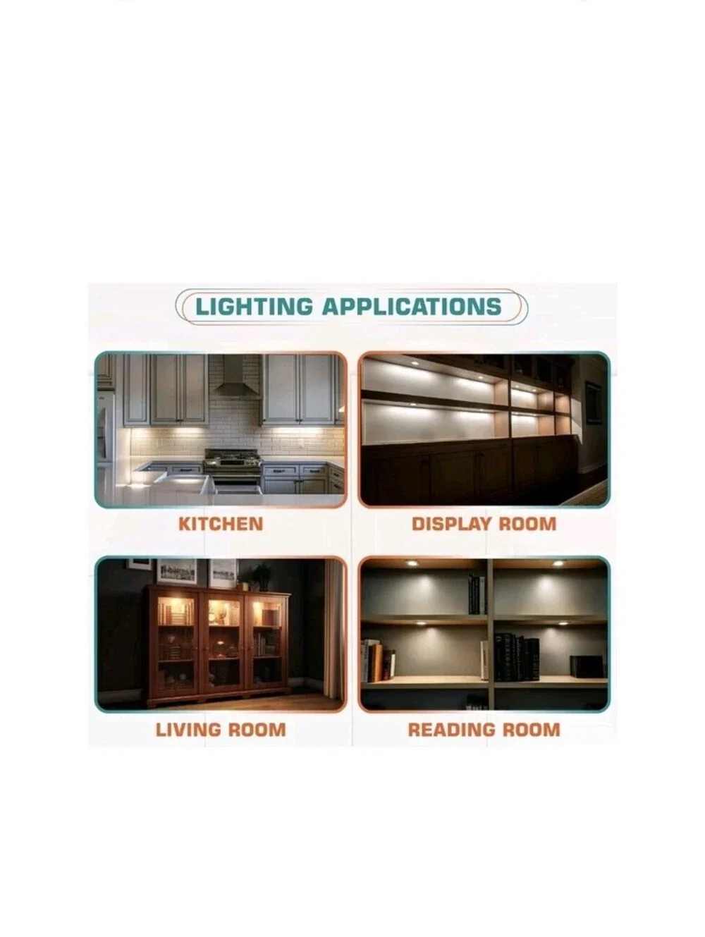 2 Pack Round LED Puck Lights of 2.4